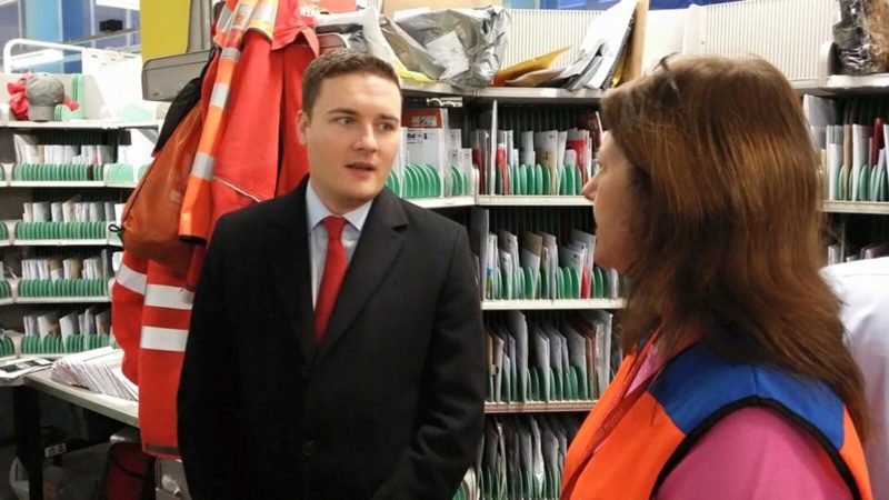 Wes visiting a local Royal Mail delivery depot