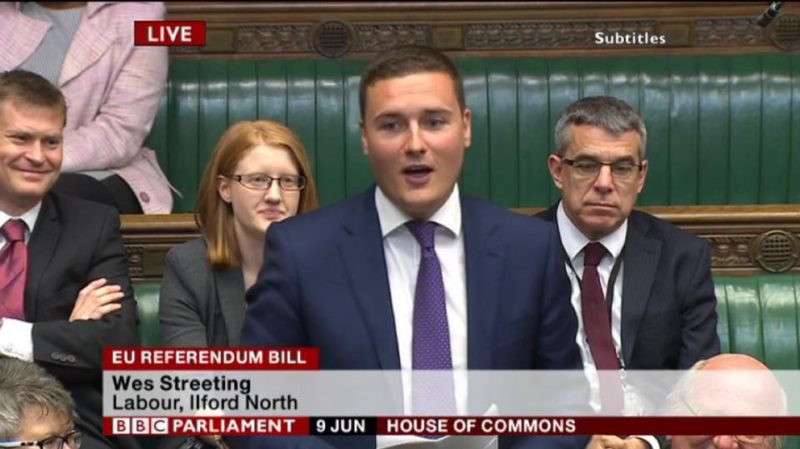 Wes speaking in House of Commons