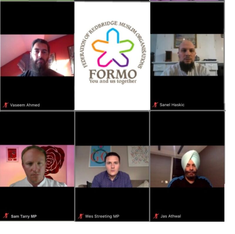 Screencapture of the Redbridge virtual Iftar on Zoom.