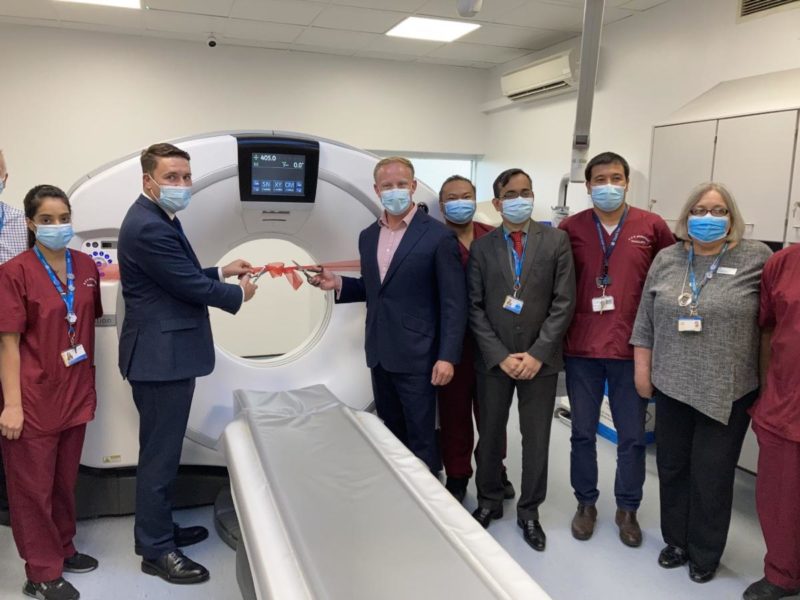 Wes Streeting MP opening new MRI scanner at KGH Hospital
