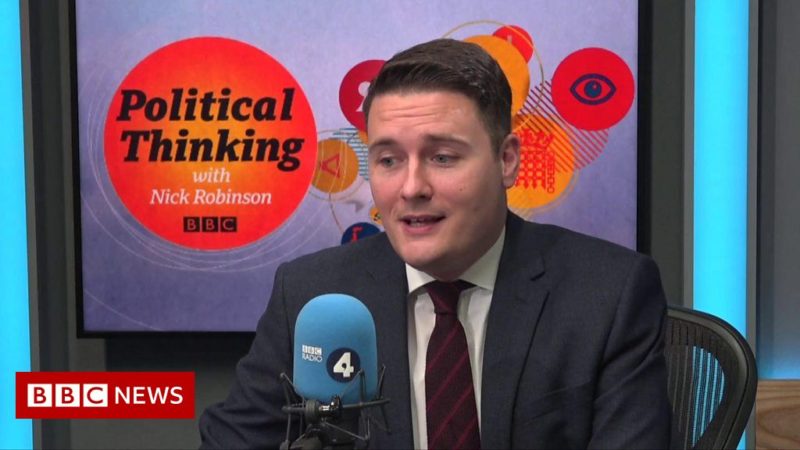 Wes Streeting speaking to Nick Robinson